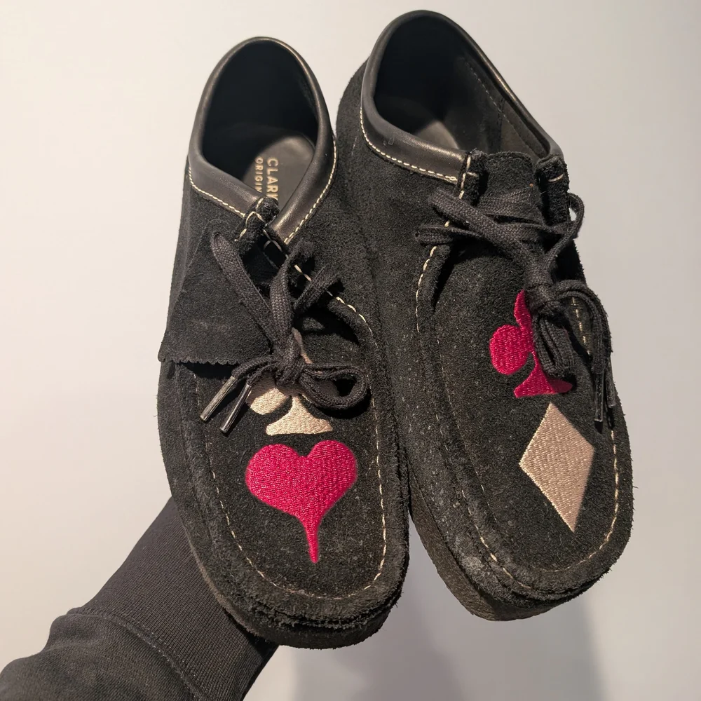 Clarks X Stussy Black Suede Wallabe Size 9.5 OG Box.